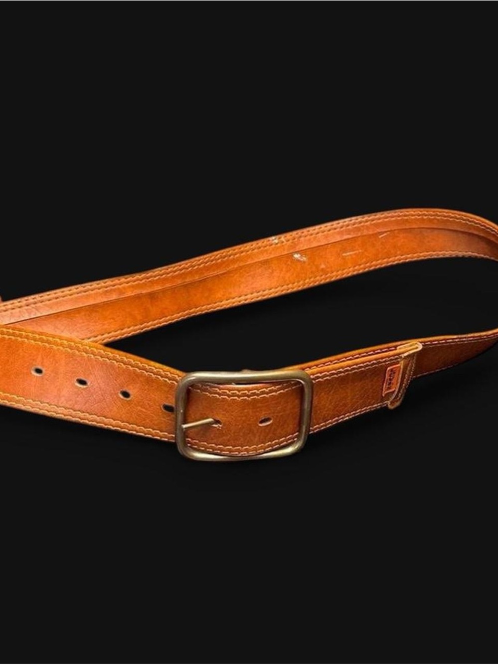 Levi's Tan Leather Men's Belt with Brass Buckle size 30”